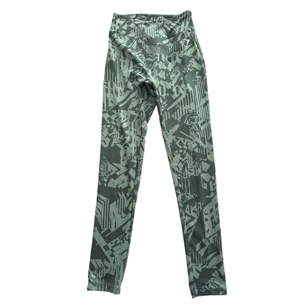 Gymshark Power Regular Leggings in Willow Green / Desert Sage Green size Small